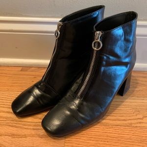 ZARA Ankle booties with front zip